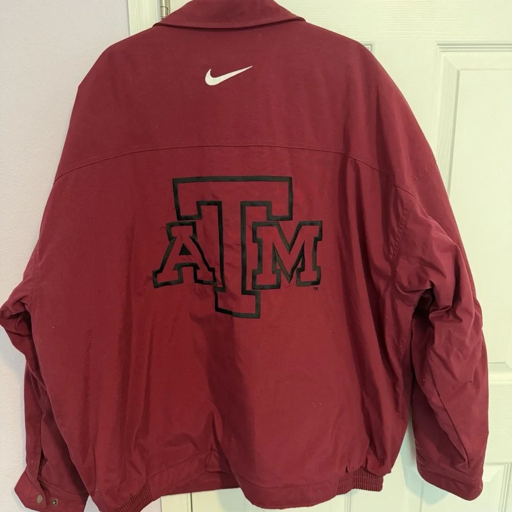 VINTAGE Nike Texas A&M Aggies Men's XXL Jacket Full Zip Quilted Football NCAA